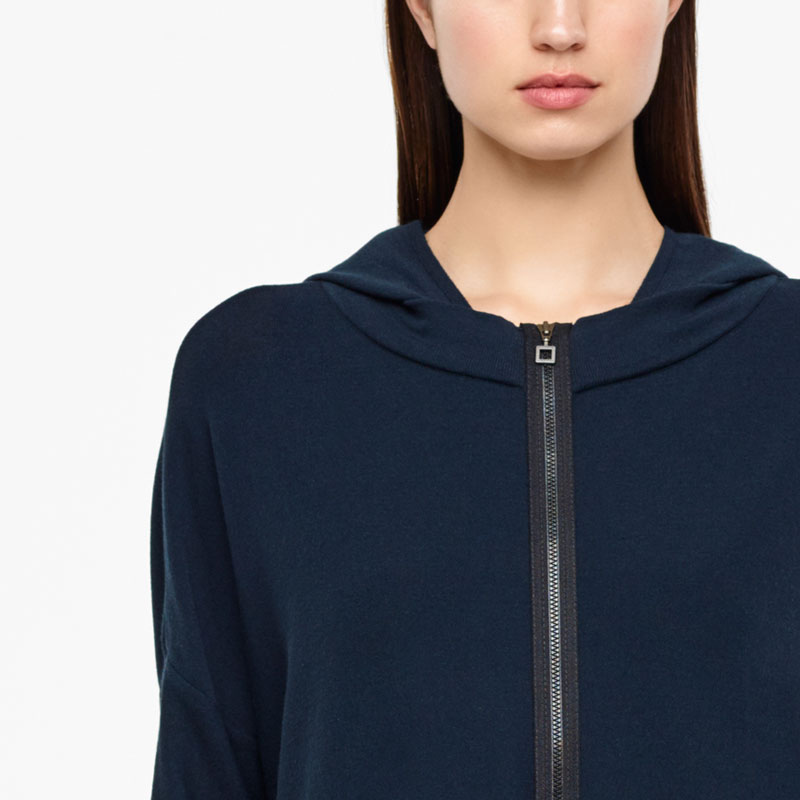 Sarah Pacini CARDIGAN COURT - CAPUCHE De face