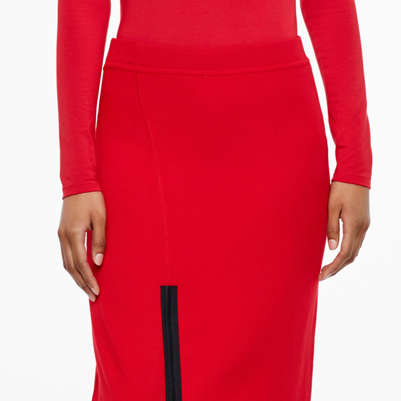 Sarah Pacini JUPE LONGUE - ASYMÉTRIQUE De face