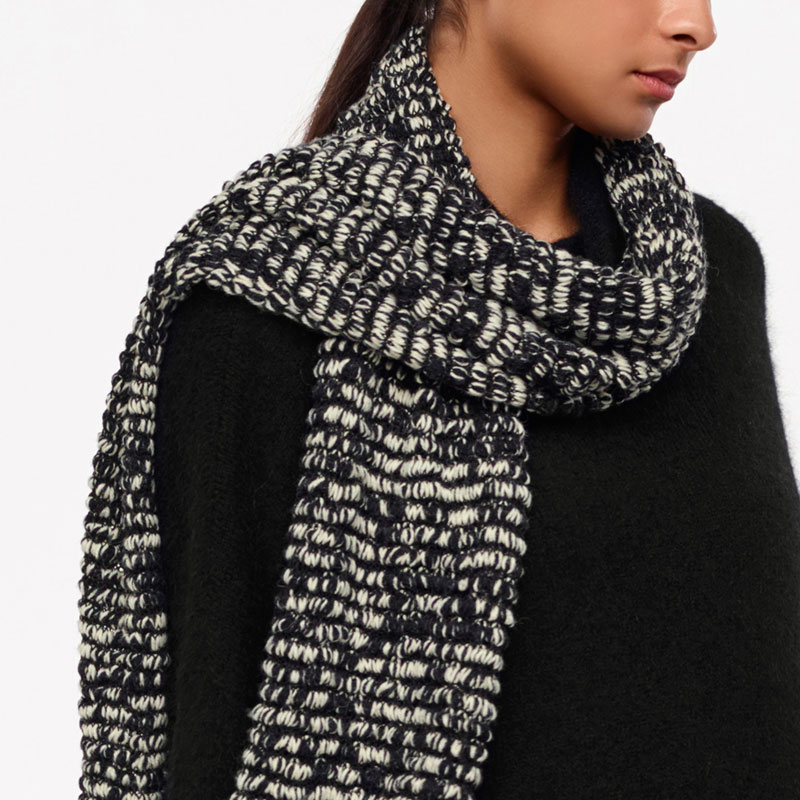 Sarah Pacini ÉCHARPE MÉRINOS - EFFET BOUCLÉ De face