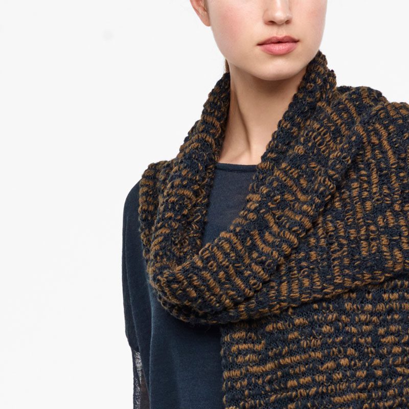 Sarah Pacini ÉCHARPE MÉRINOS - EFFET BOUCLÉ De face