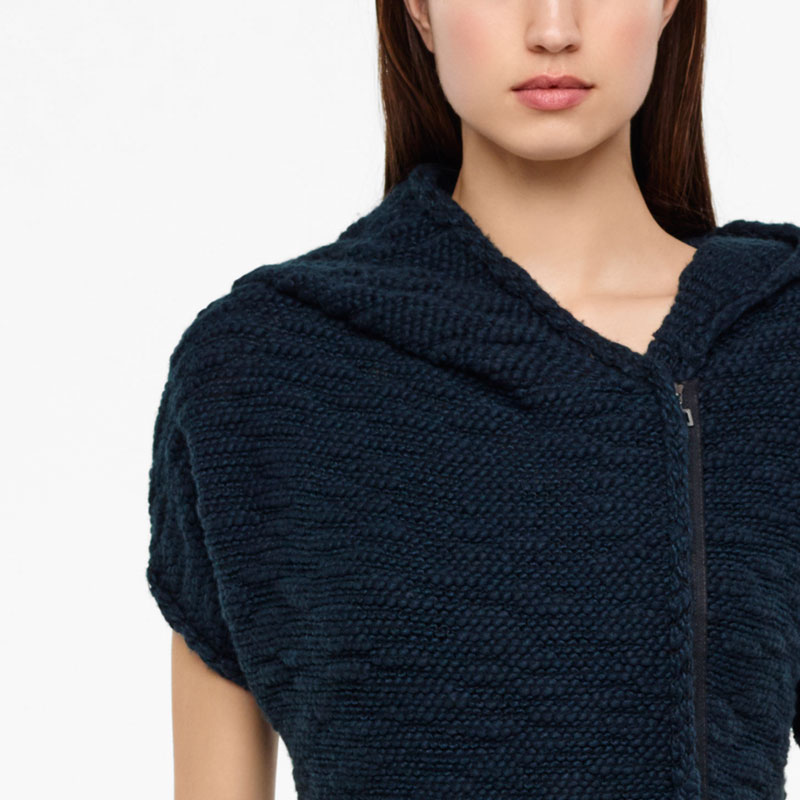 Sarah Pacini CARDIGAN COURT - EFFET SEERSUCKER De face