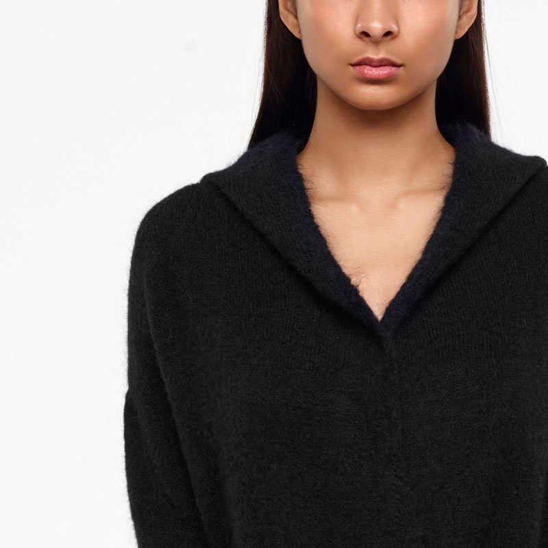 Sarah Pacini CARDIGAN À CAPUCHE - MOHAIR De face