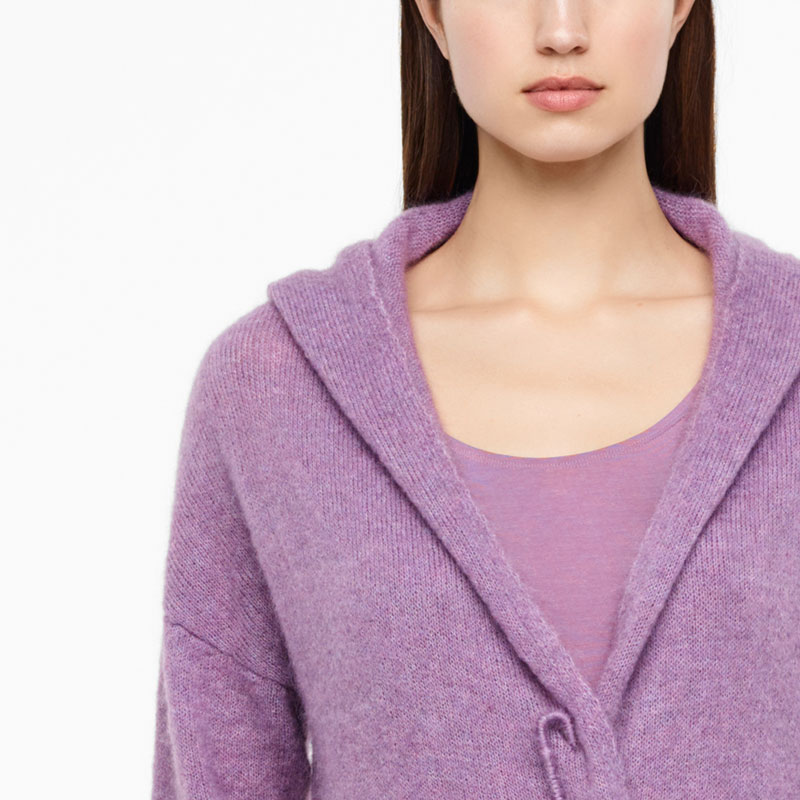 Sarah Pacini MOHAIR-MERINO-CARDIGAN - LANGE ÄRMEL Vorne