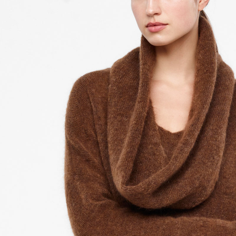 Sarah Pacini MOHAIR-MERINO-KRAGEN Vorne