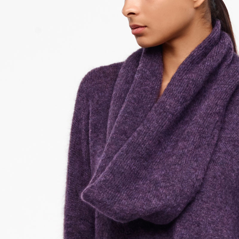 Sarah Pacini MOHAIR-MERINO-KRAGEN Vorne