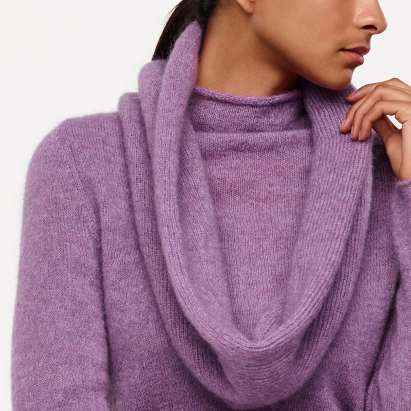 Sarah Pacini MOHAIR-MERINO-KRAGEN Vorne