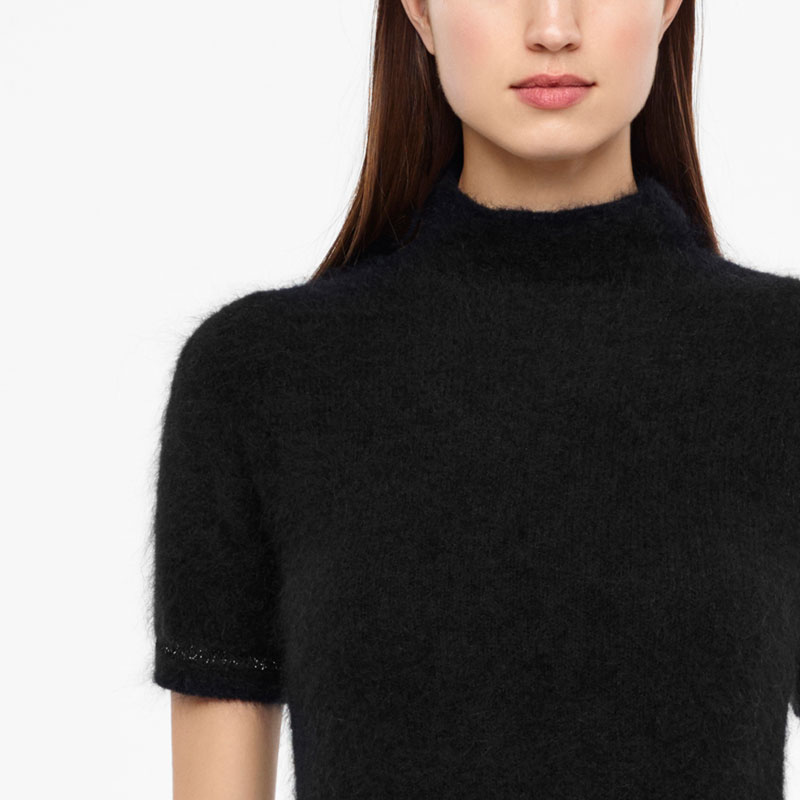 Sarah Pacini PULL COL MONTANT - EFFET BIJOU De face