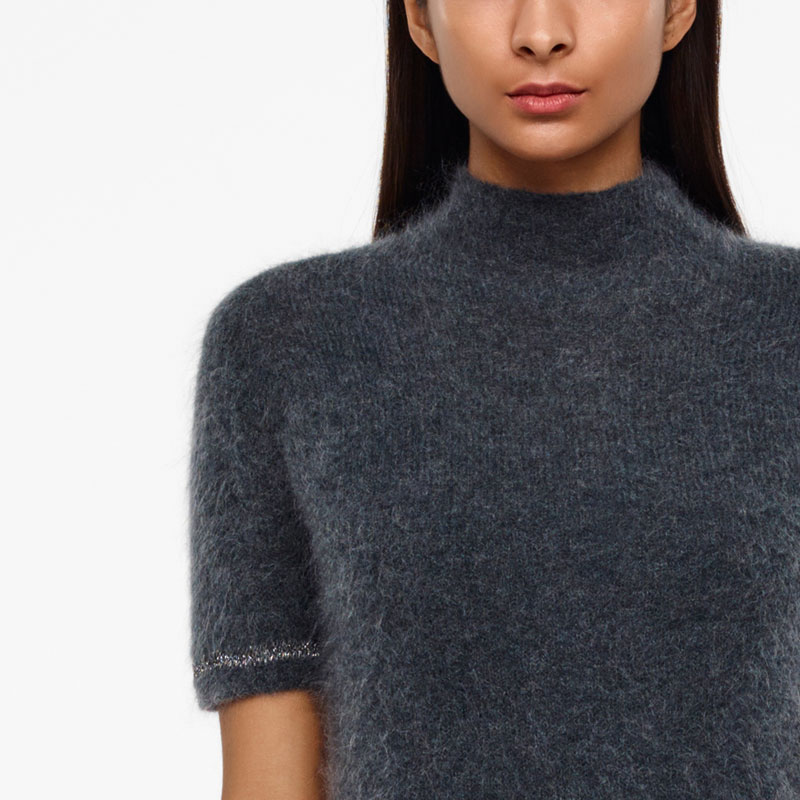 Sarah Pacini PULL COL MONTANT - EFFET BIJOU De face