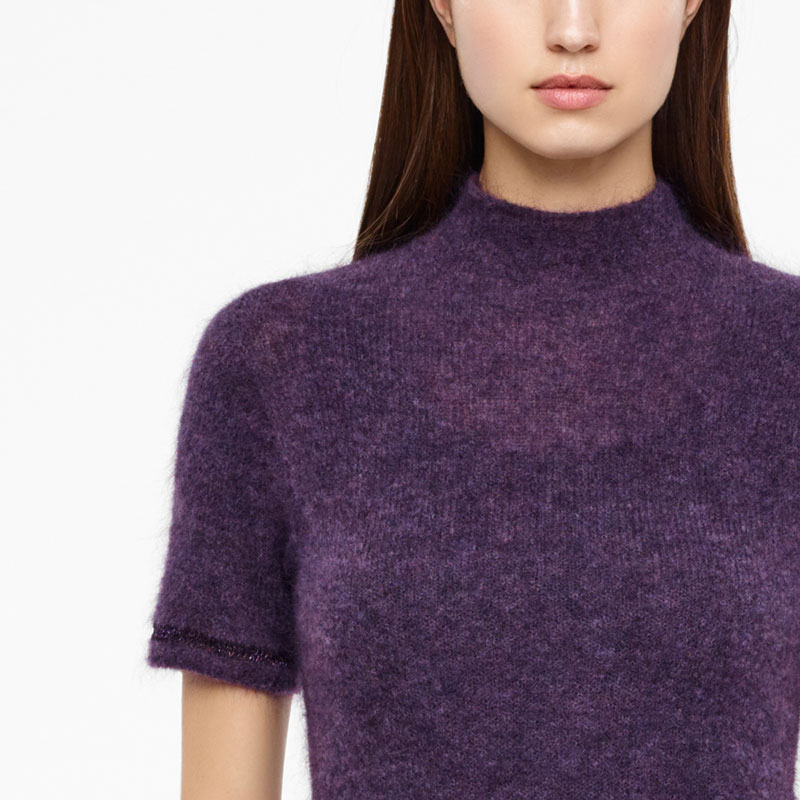 Sarah Pacini PULL COL MONTANT - EFFET BIJOU De face
