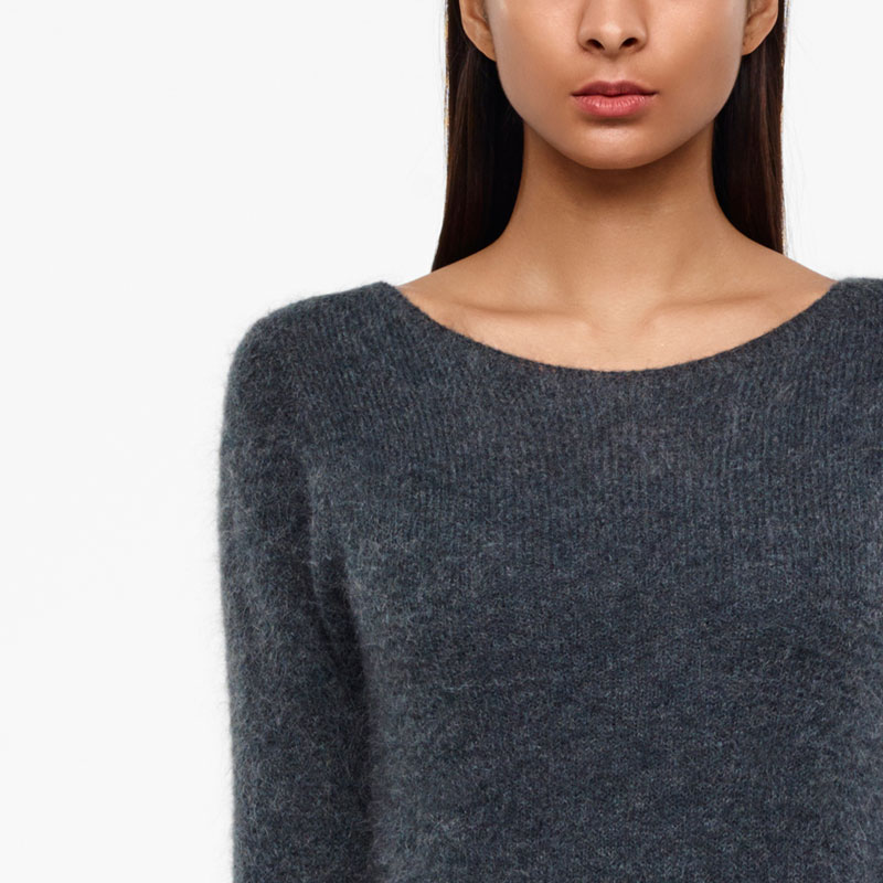 Sarah Pacini PULL COL BATEAU - EFFET BIJOU De face