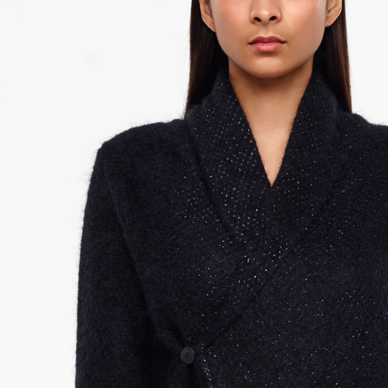 Sarah Pacini MOHAIR-MERINO CARDIGAN - BRILLIANT KNITTING Front