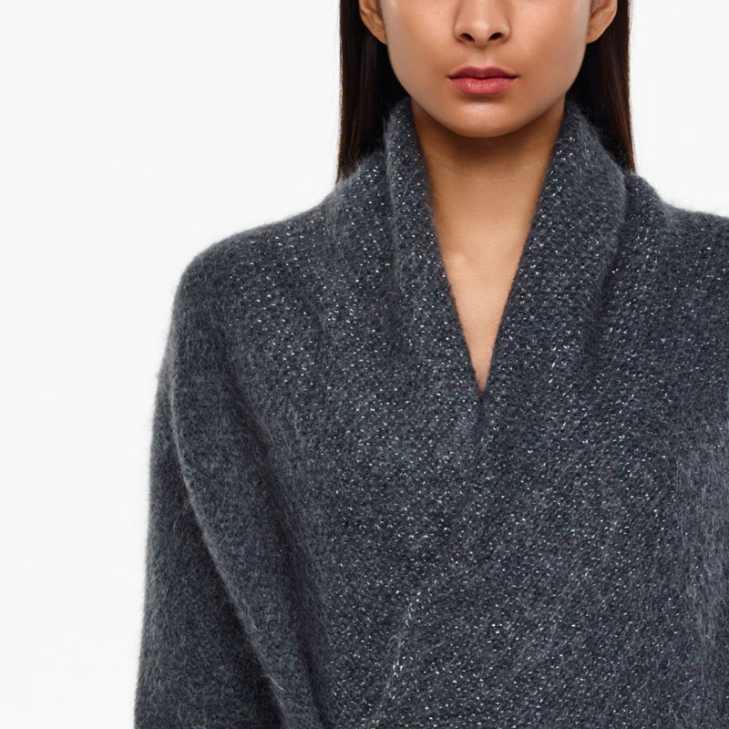 Sarah Pacini MOHAIR-MERINO CARDIGAN - BRILLIANT KNITTING Front