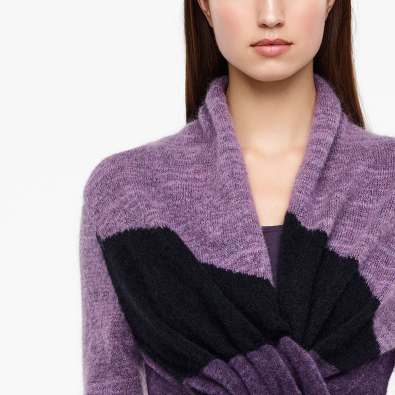 Sarah Pacini CARDIGAN - MOTIF COLOR BLOCK De face