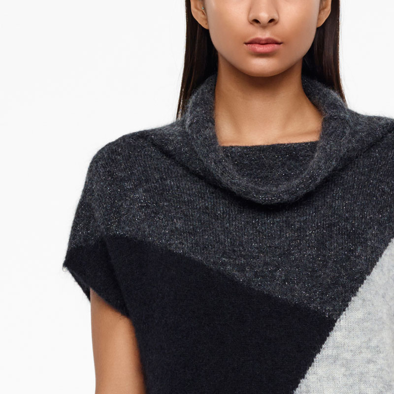 Sarah Pacini PULL SANS MANCHE - COLOR BLOCK De face
