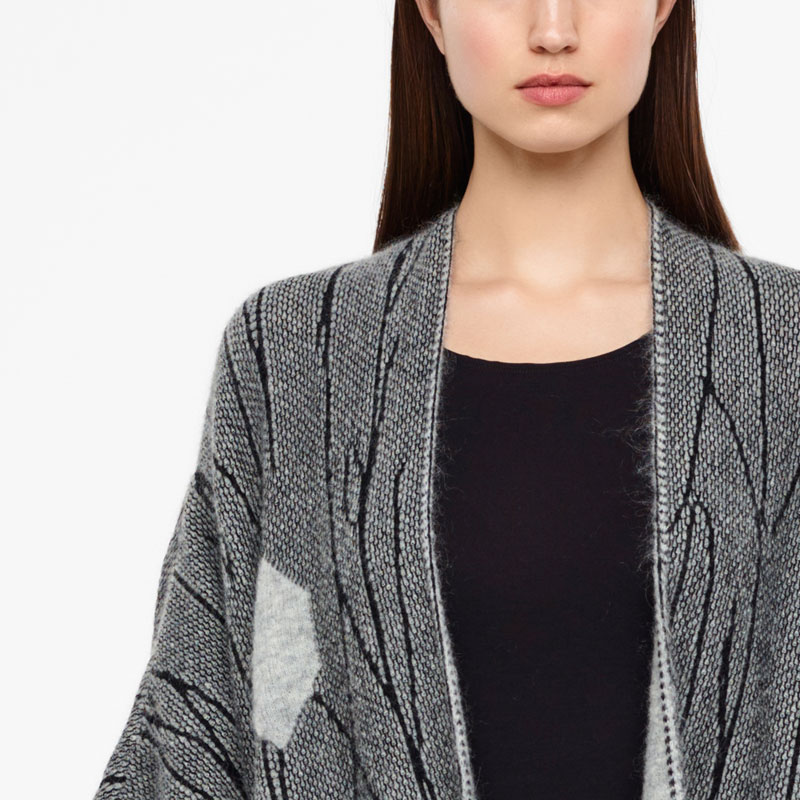 Sarah Pacini CAPE LONGUE - JACQUARD De face