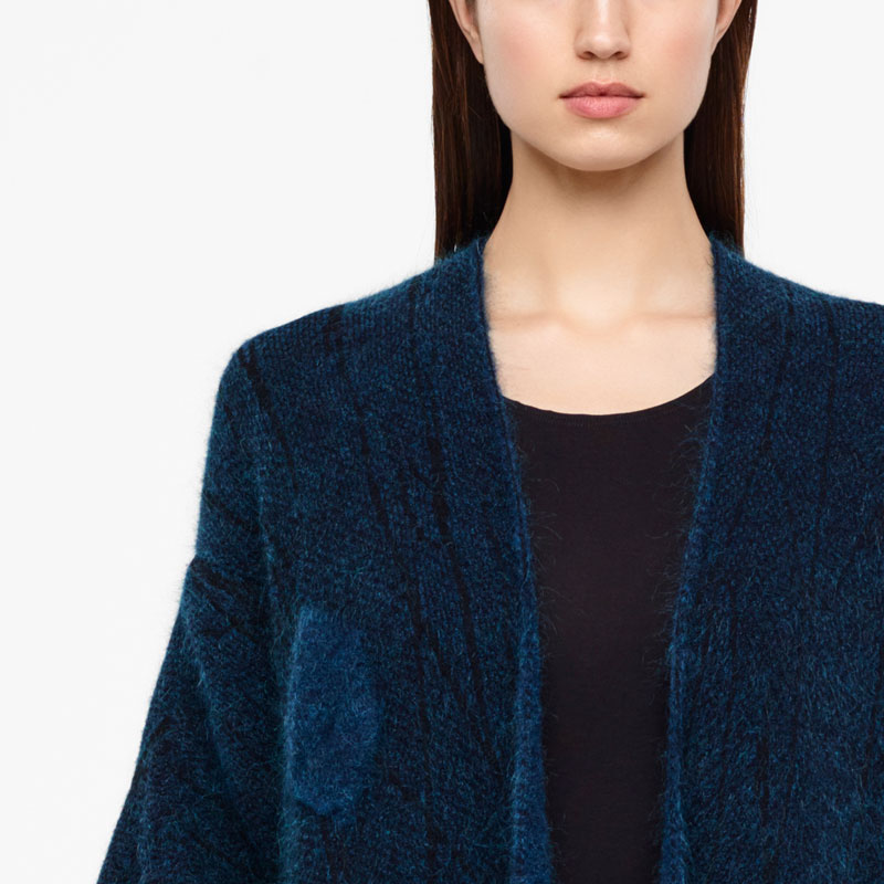 Sarah Pacini CAPE LONGUE - JACQUARD De face