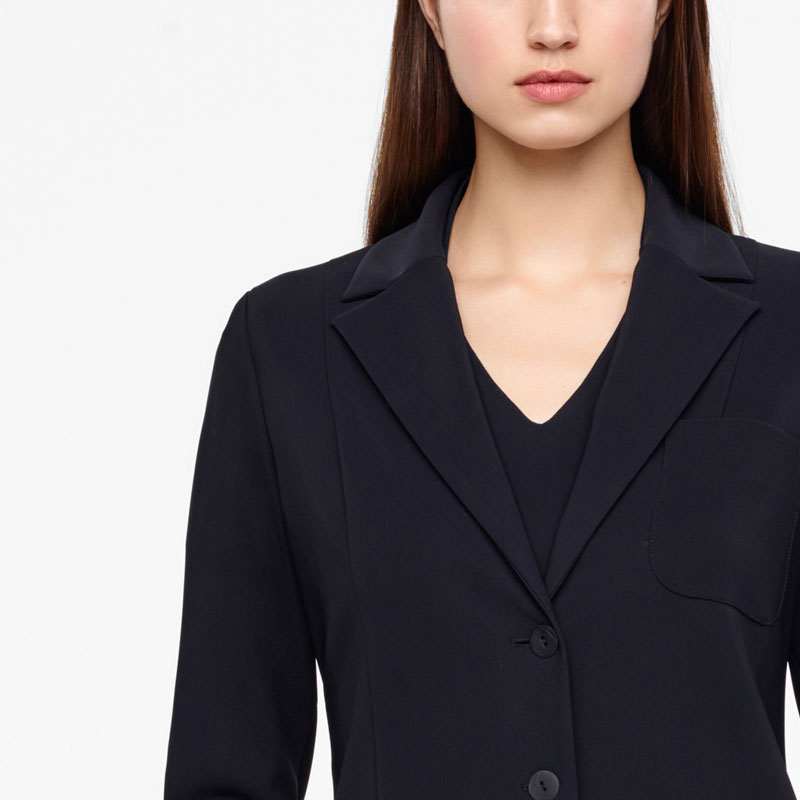 Sarah Pacini VESTE LONGUE - POCHES PLAQUÉES De face