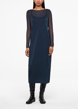 Sarah Pacini ROBE - VOILE DE MÉRINOS De face