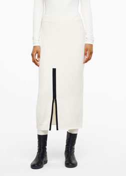 Sarah Pacini JUPE LONGUE - ASYMÉTRIQUE De face