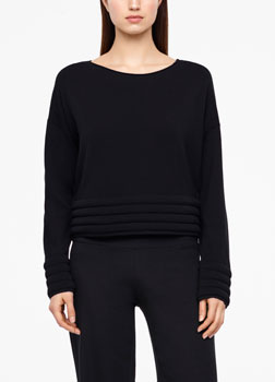 Sarah Pacini PADDED SWEATER - FULL SLEEVES Front