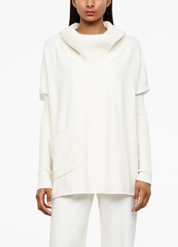 Sarah Pacini PULL À CAPUCHE - COL AJUSTABLE De face