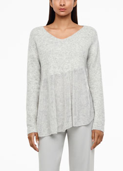 Sarah Pacini CHINÉ-SWEATER - TRANSPARENTER SAUM Vorne