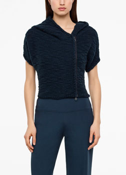 Sarah Pacini KORTE SEERSUCKER CARDIGAN Voorzijde