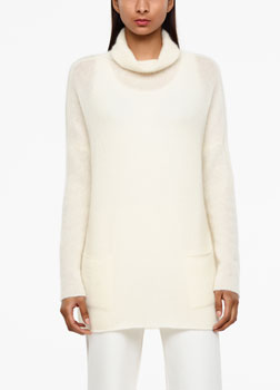 Sarah Pacini MOHAIR-MERINO-SWEATER - LANGE ÄRMEL Vorne