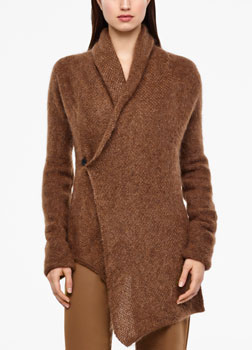 Sarah Pacini MOHAIR-MERINO-CARDIGAN - SCHIMMERNDER STRICK Vorne