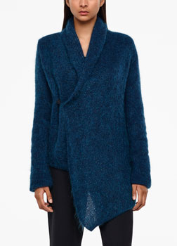 Sarah Pacini MOHAIR-MERINO-CARDIGAN - SCHIMMERNDER STRICK Vorne