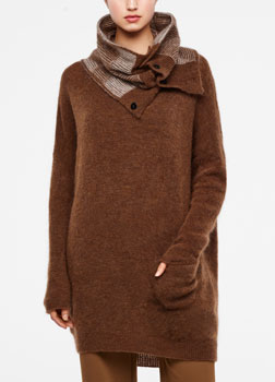 Sarah Pacini KRAAG - HONINGRAAT JACQUARD Voorzijde