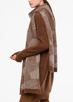 Sarah Pacini SJAAL - HONINGRAAT JACQUARD Voorzijde