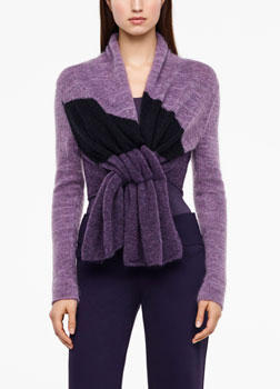 Sarah Pacini CARDIGAN MET KLEURVLAK - LANGE MOUWEN Voorzijde