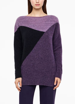 Sarah Pacini TRUI MET KLEURVLAK - LANGE MOUWEN Voorzijde