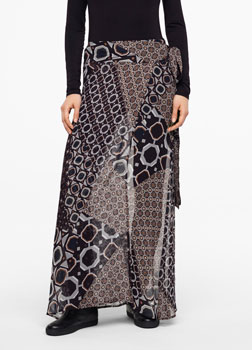 Sarah Pacini MAXI SKIRT - TIE BELT Front