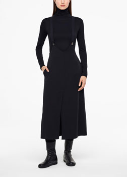 Sarah Pacini GABARDINE SKIRT - SUSPENDERS Front