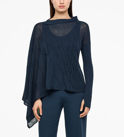 Sarah Pacini PONCHO-STYLE SWEATER Front