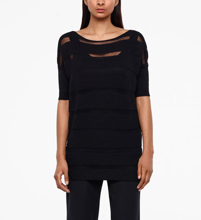 Sarah Pacini PULL LONG - MÉRINOS De face