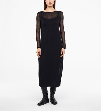 Sarah Pacini VEIL DRESS - FULL SLEEVES Front