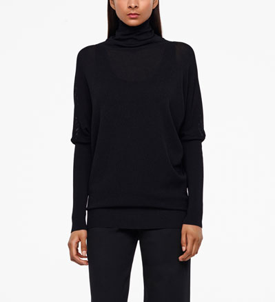 Sarah Pacini SEAMLESS SWEATER - COWL NECK Front
