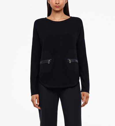 Sarah Pacini TRUI MET RONDE ZOOM - ZAKKEN MET RITS Voorzijde