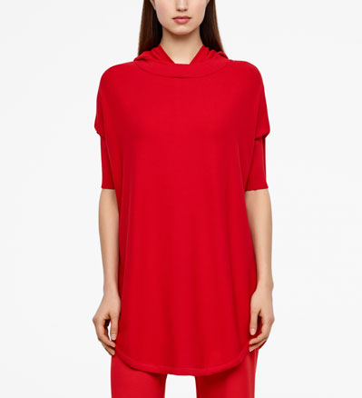 Sarah Pacini URBANER HOODIE - KURZE ÄRMEL Vorne