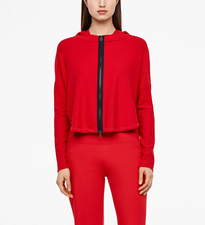 Sarah Pacini CARDIGAN COURT - CAPUCHE De face