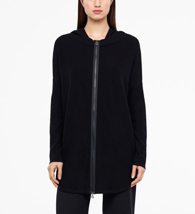 Sarah Pacini CARDIGAN LONG - CAPUCHE De face