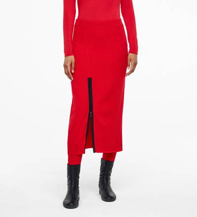 Sarah Pacini JUPE LONGUE - ASYMÉTRIQUE De face