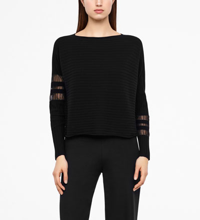 Sarah Pacini STRIPED SWEATER - BOATNECK Front