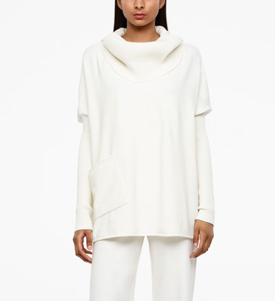 Sarah Pacini URBANER HOODIE - VERSTELLBARER KRAGEN Vorne