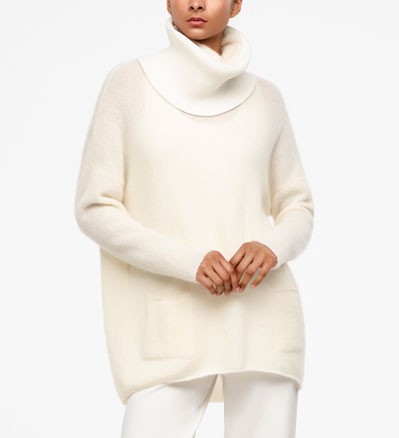 Sarah Pacini GERIPPTER KRAGEN Vorne