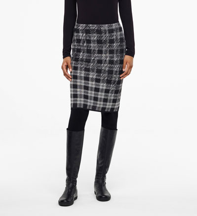 Sarah Pacini TARTAN-BLEISTIFTROCK Vorne