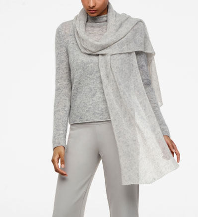 Sarah Pacini TRANSPARENTER SCHAL Vorne